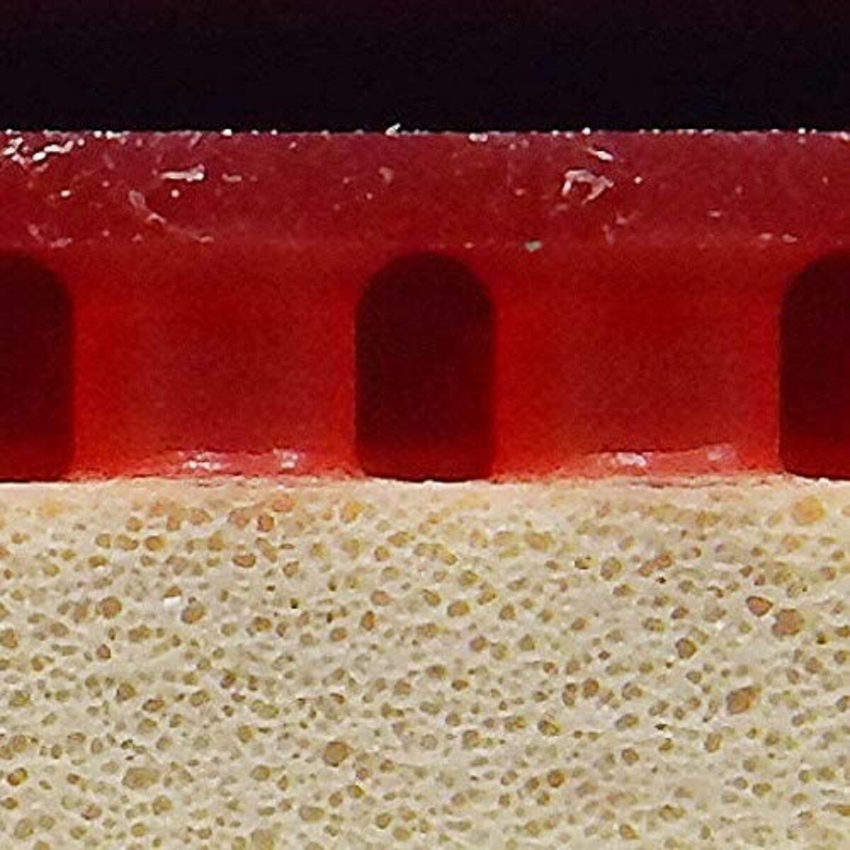 Bryce High Speed Table Tennis Rubber: Close-up of Rubber/Pip Profile